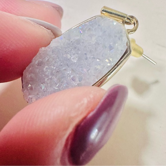 Kendra Scott Danay Drop Earrings Drusy & Gold - Picture 6 of 7